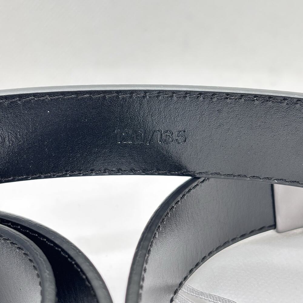 Versace Collection Leather Logo Buckle Belt One Size Black Sz 120 - Picture 8 of 8